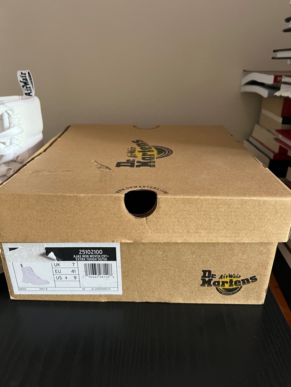 Dr. Martens Combs White Poly Casual Combat Boots - Size 9 US EU 41 - Picture 6 of 6